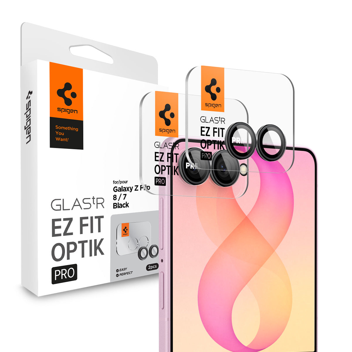 Spigen Optik Pro Protector Cámara [2 Unidades] para Samsung Galaxy Z Flip 8
