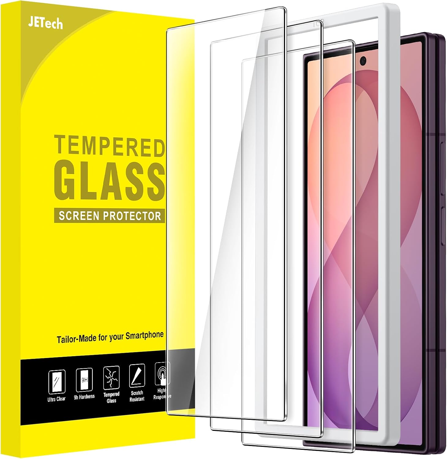 JETech Protector Pantalla para Galaxy Z Fold 8 Ultra/Z Fold 7, 3 Unidades