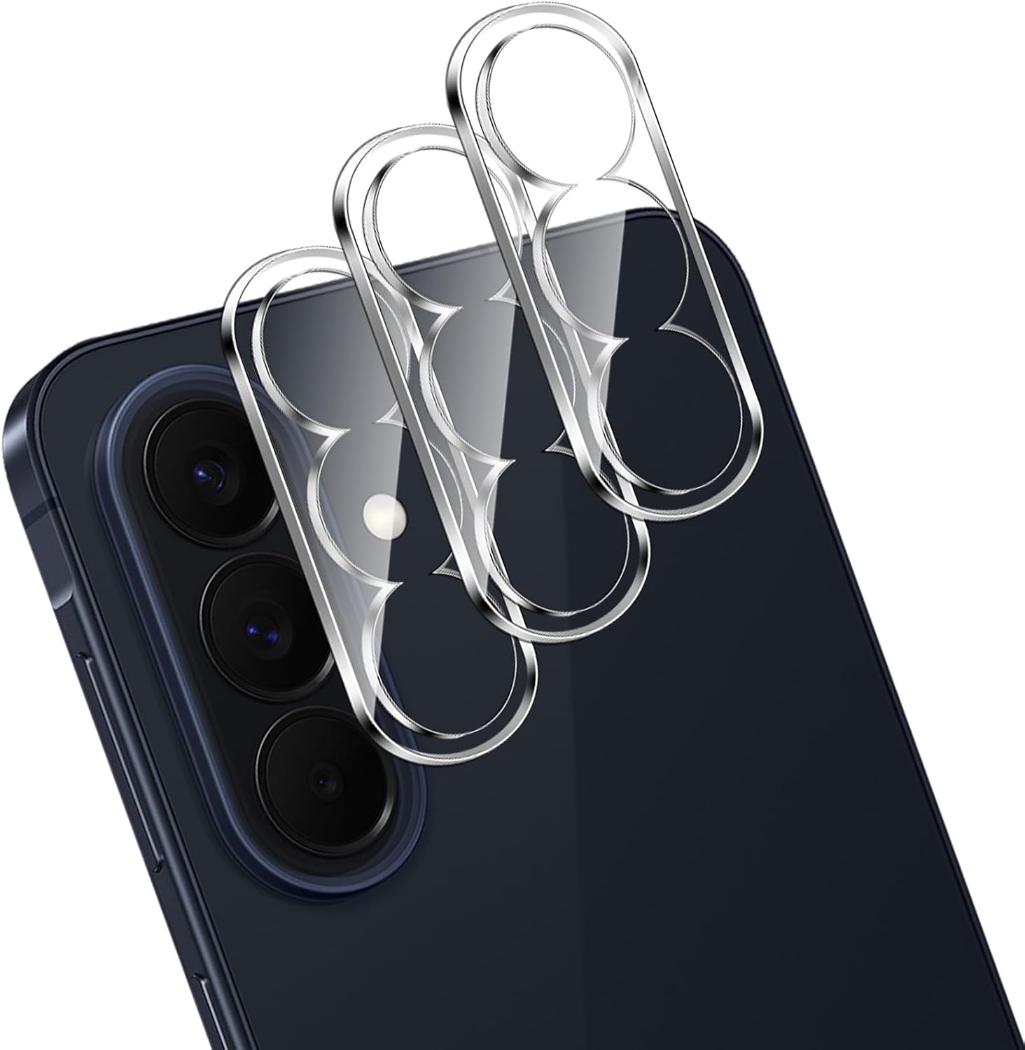 QULLOO Protector de Lente de Cámara para Samsung Galaxy A37 / A57 5G, Cristal Vidrio Templado de Camara, 9H Dureza, Anti-Rasguños, Ultra Transparente, 3 Unidades