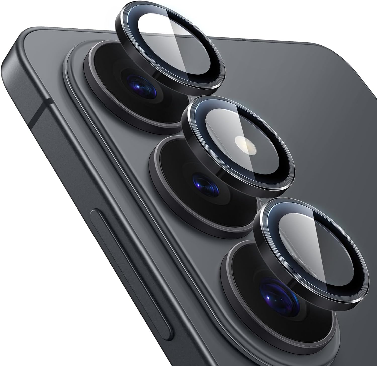 JETech Protector Lente Cámara para Samsung Galaxy S26, Negro, 1 Juego