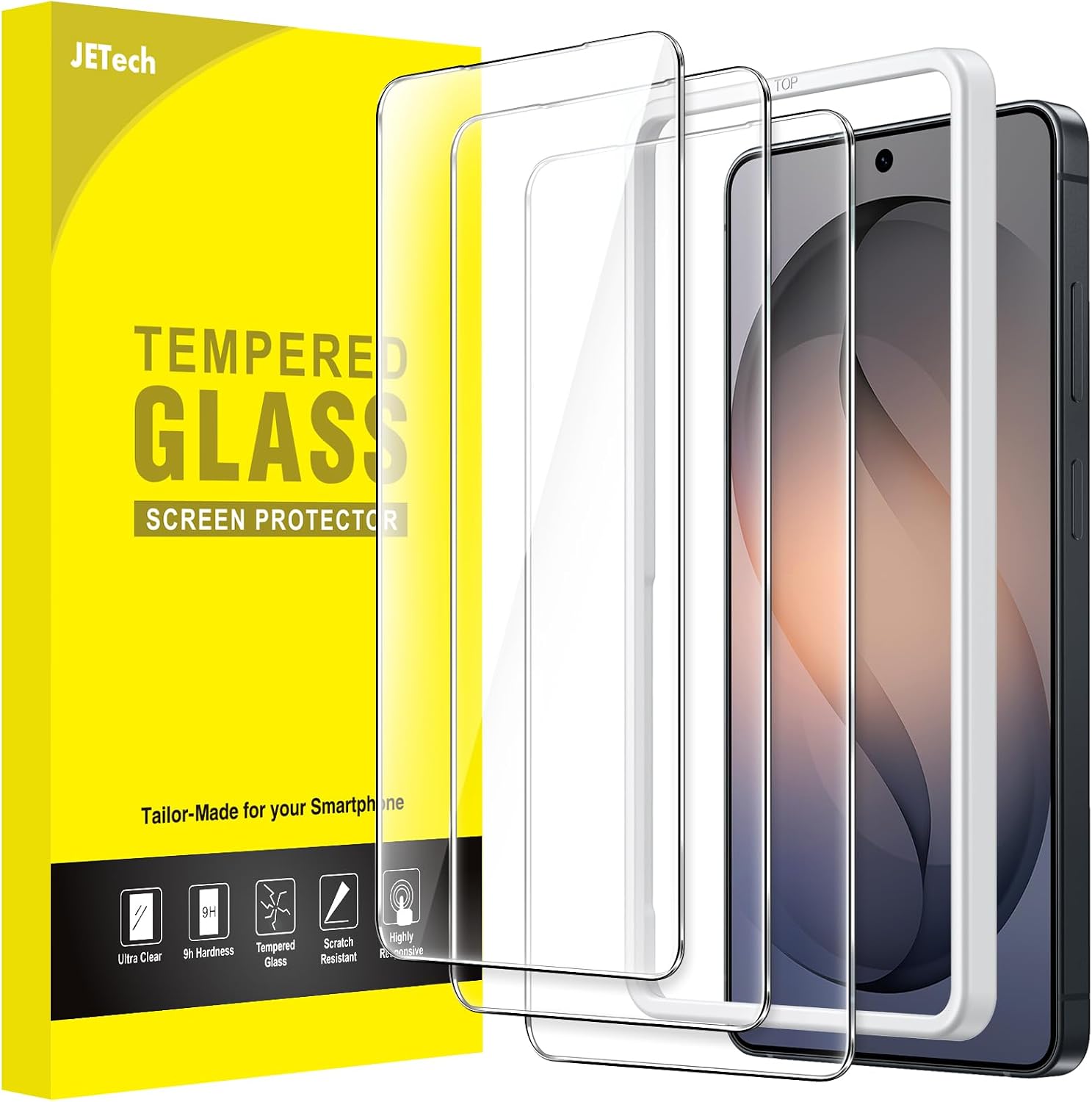 JETech Protector Pantalla para Samsung Galaxy S26 Plus, 3 Unidades