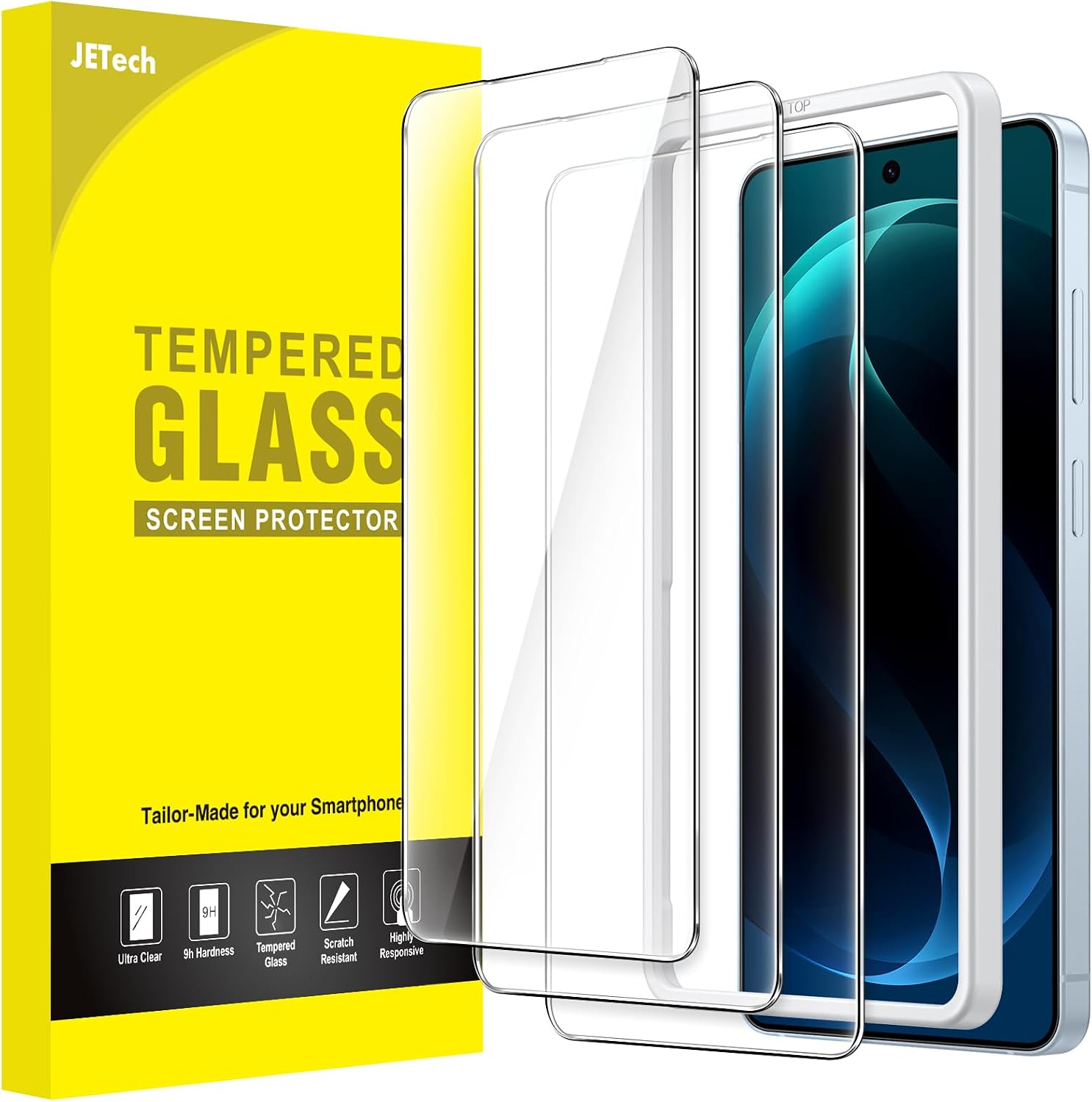 JETech Protector Pantalla para Samsung Galaxy S26, 3 Unidades