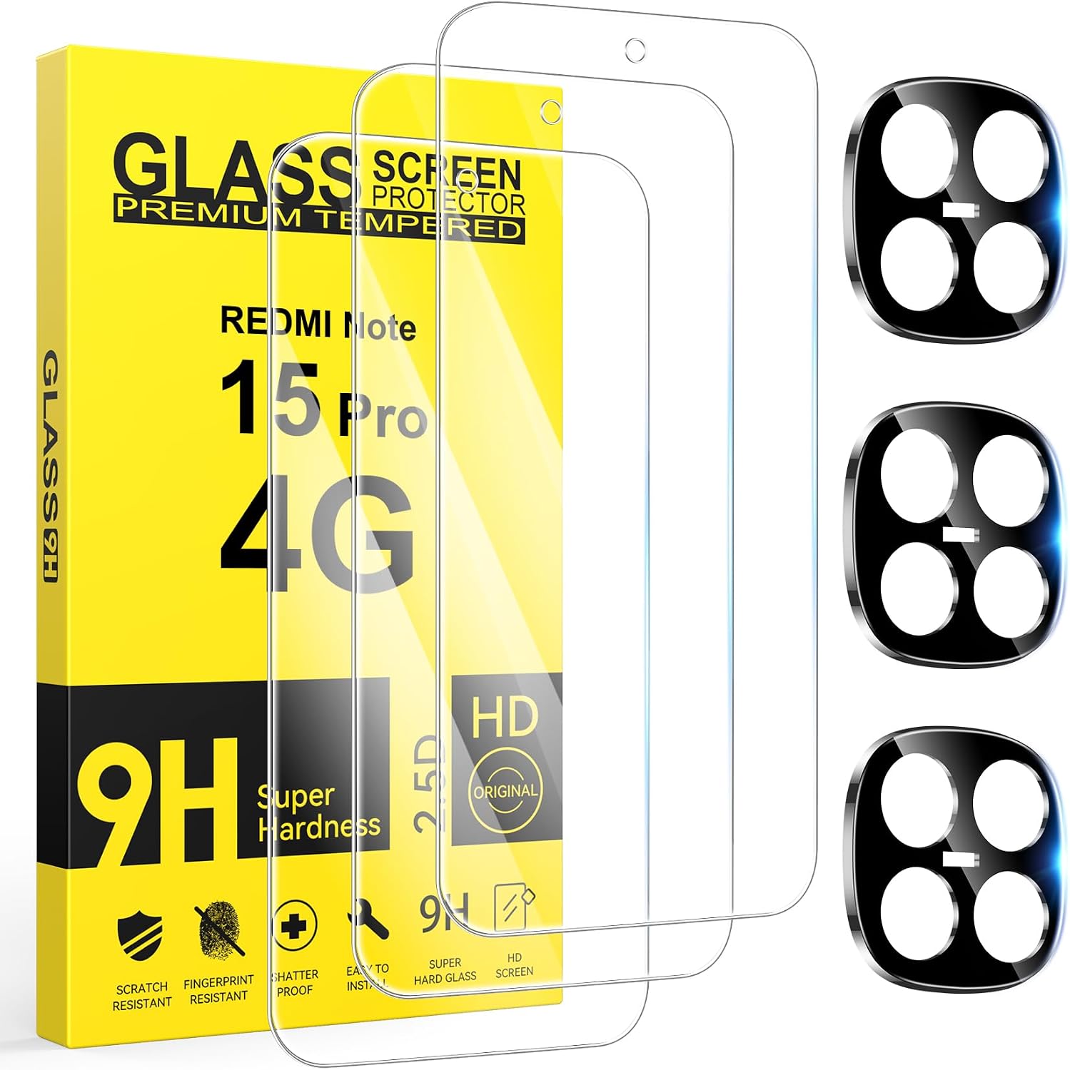3+3 Unidades Protector Pantalla Para Xiaomi Redmi Note 15 Pro 4G