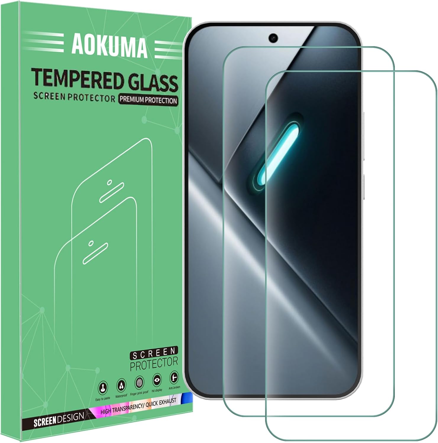 AOKUMA protetor de vidro temperado para POCO X8 Pro