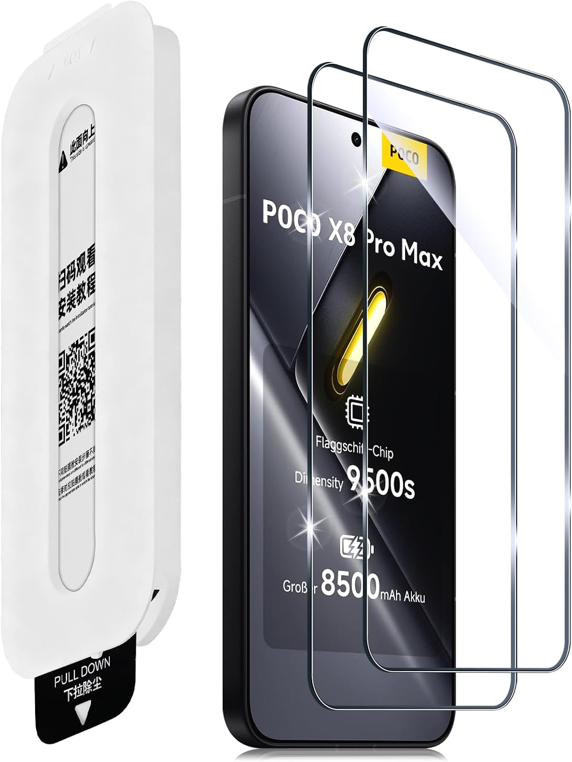 Aerku para POCO X8 Pro Max — vidro de 0,33 mm
