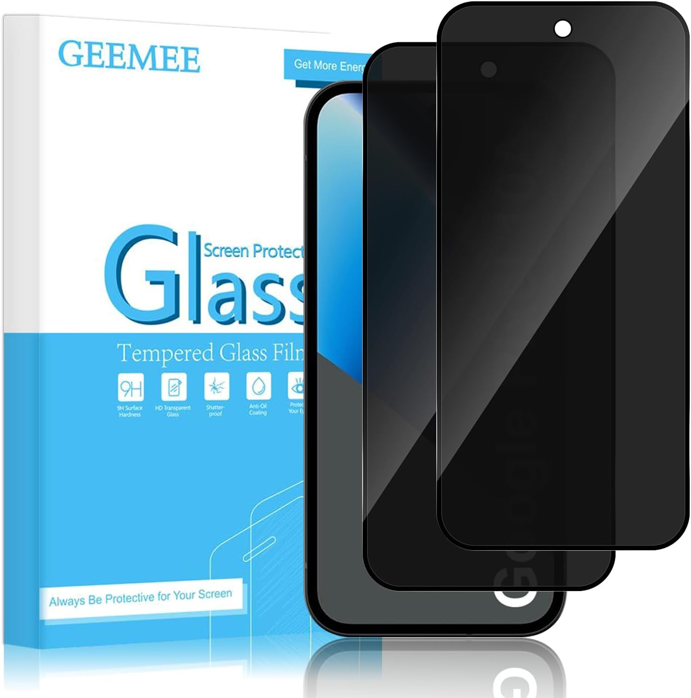 GEEMEE — Protetor de vidro temperado para Google Pixel 10a (privacidade)