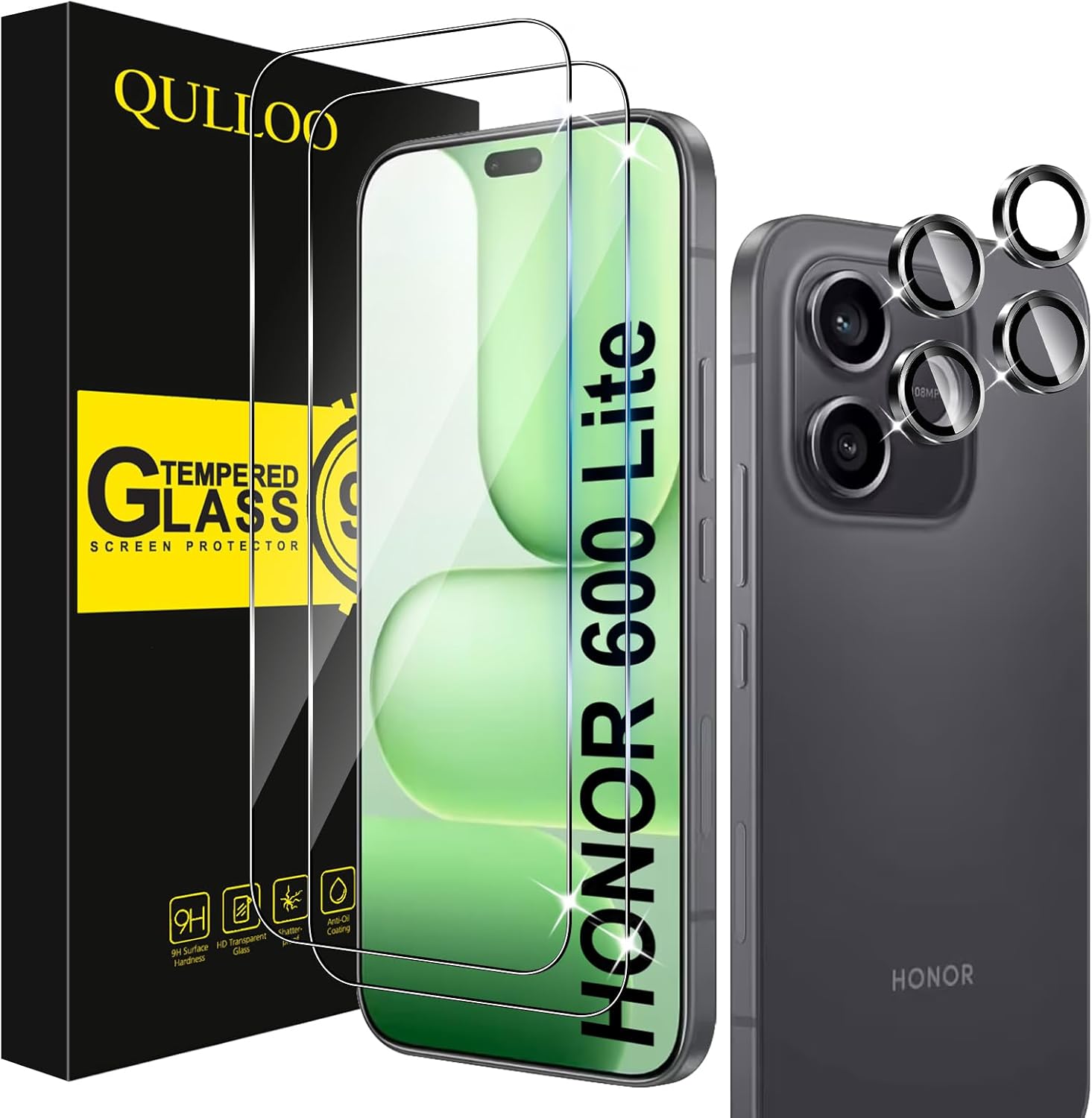 QULLOO — Protetor de lentes da câmara para HONOR 600 Lite