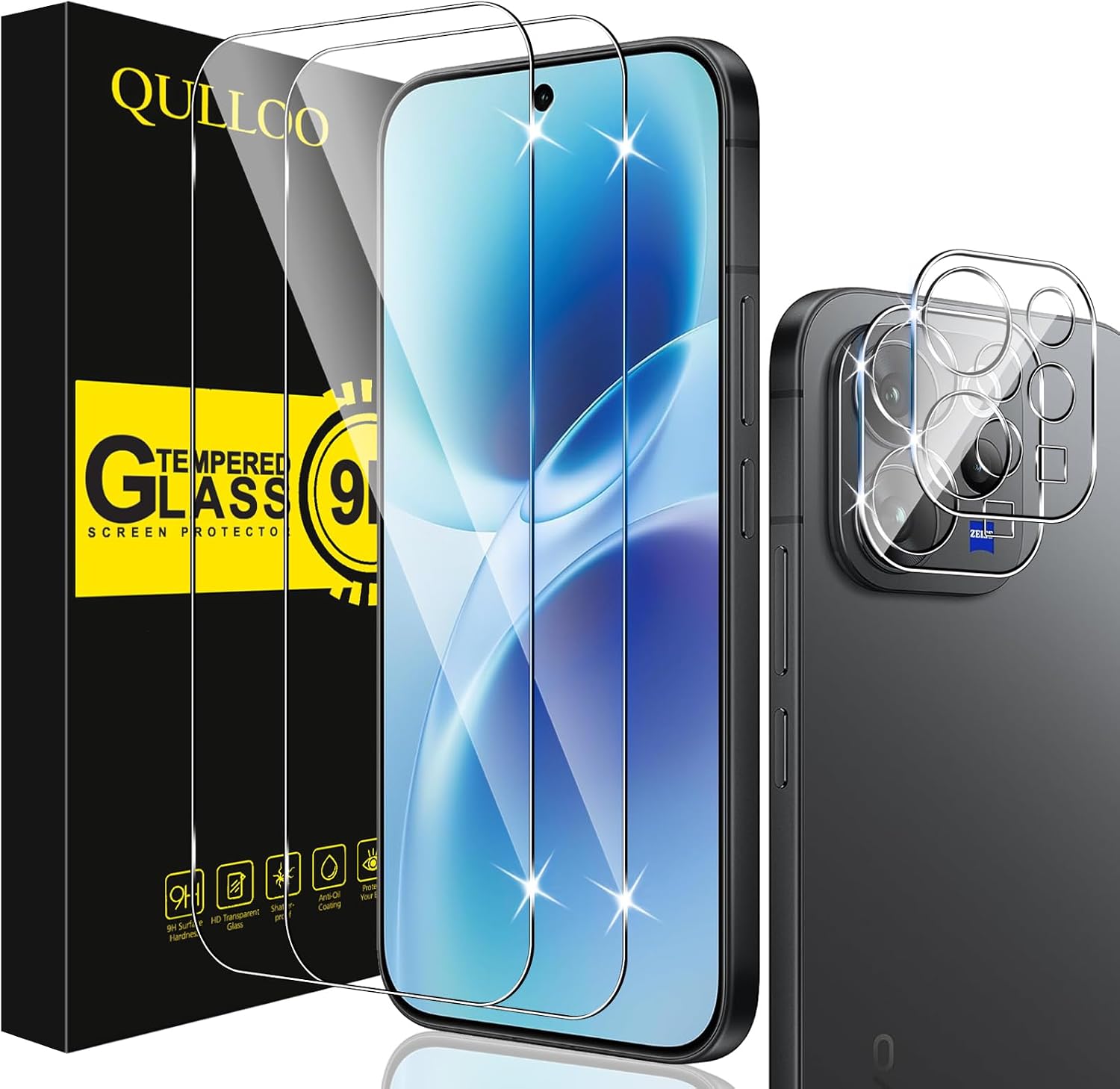 QULLOO — proteção de ecrã e câmara para Vivo V70
