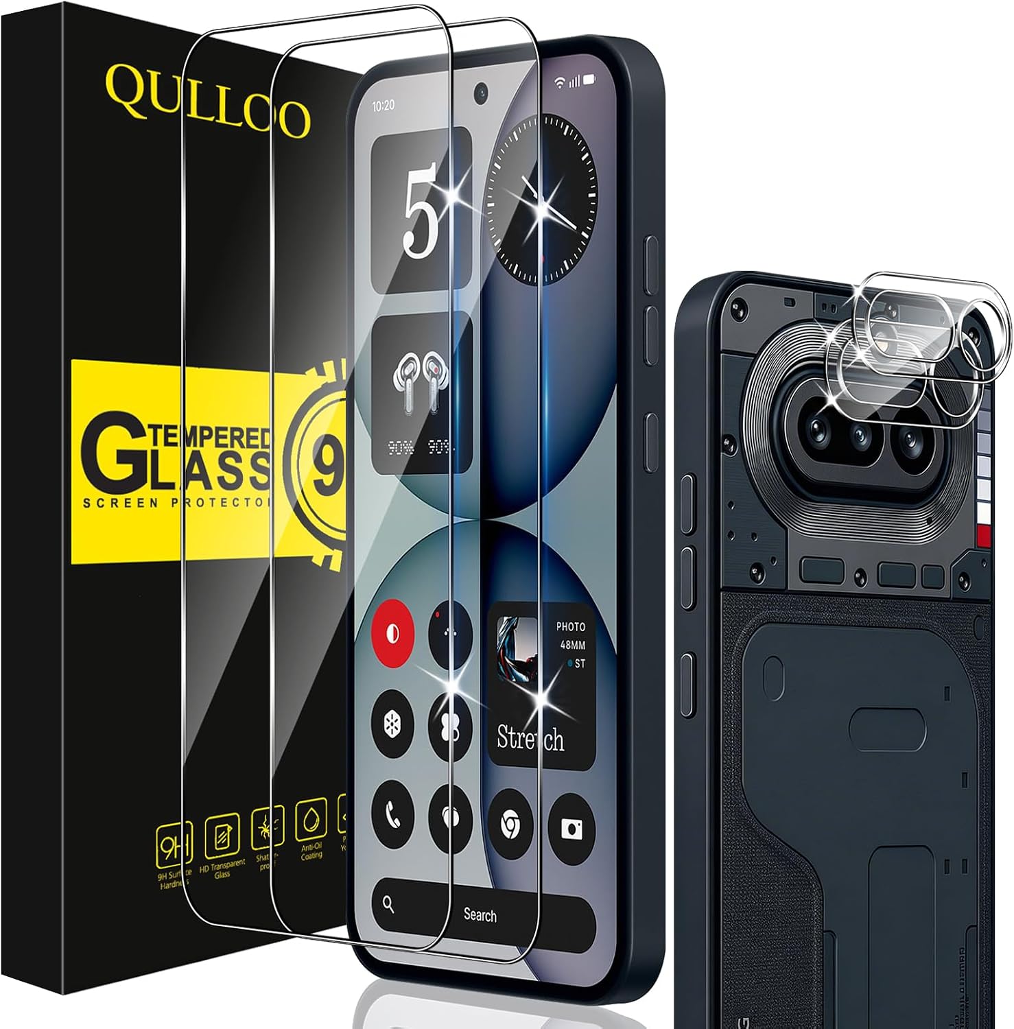 QULLOO — Protetor de vidro temperado para Nothing Phone (4a)