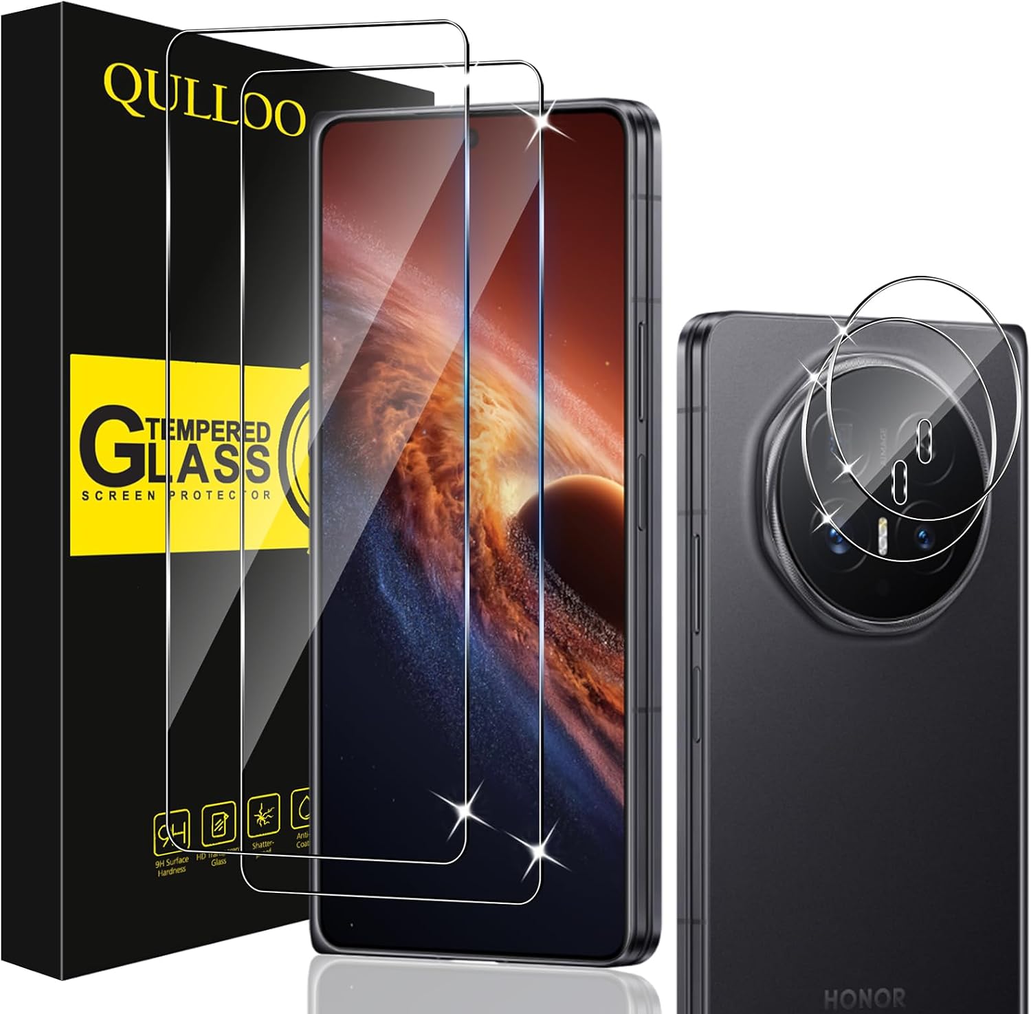 QULLOO — Protetor de vidro temperado para HONOR Magic V6