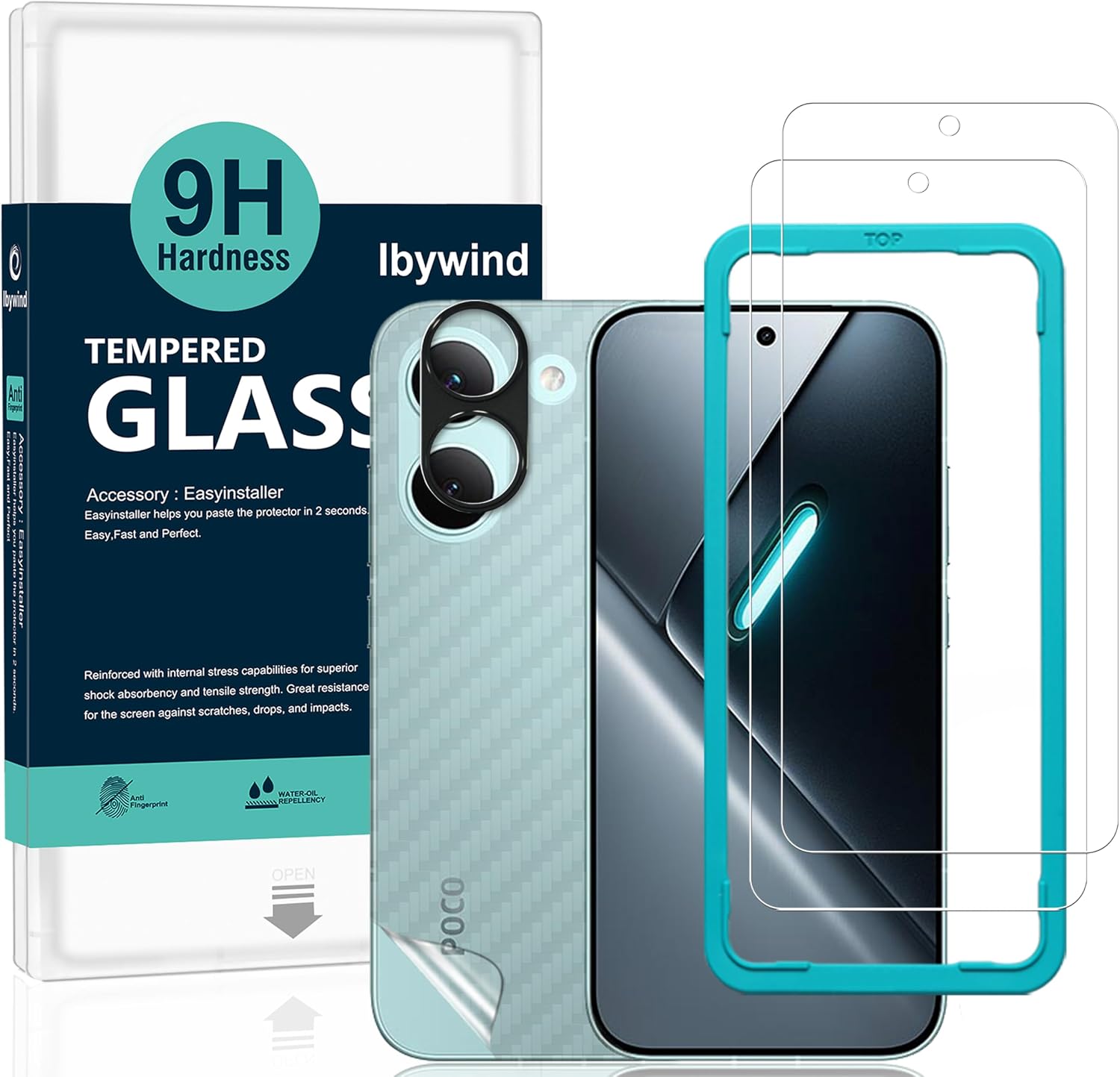 Ibywind protetor de vidro temperado para POCO X8 Pro — transparente