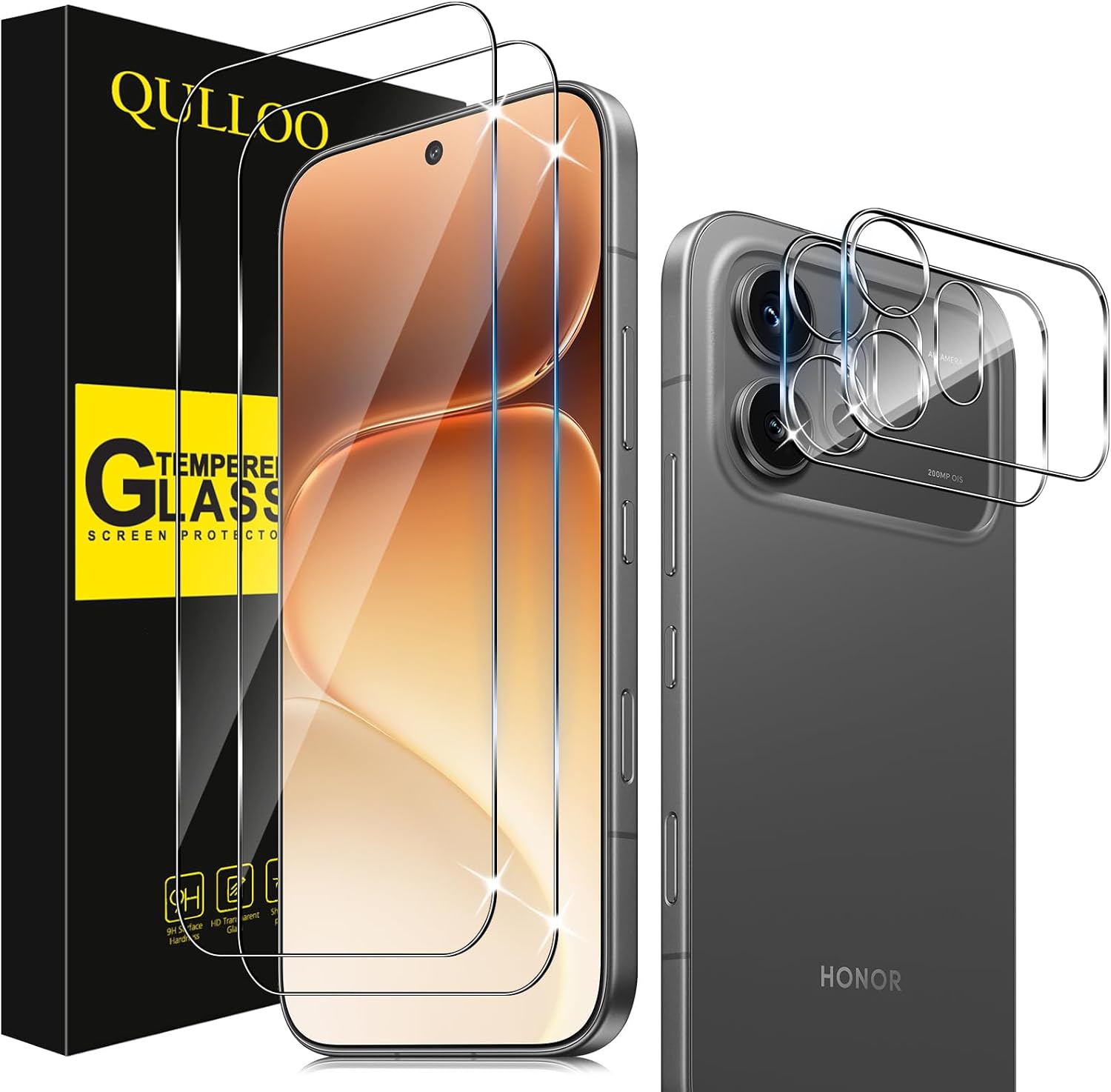 QULLOO — Protetor de vidro temperado para HONOR 600