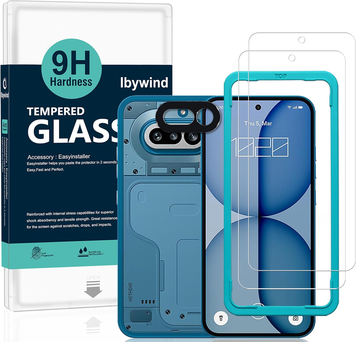 Ibywind — Protetor de vidro temperado para Nothing Phone (4a)