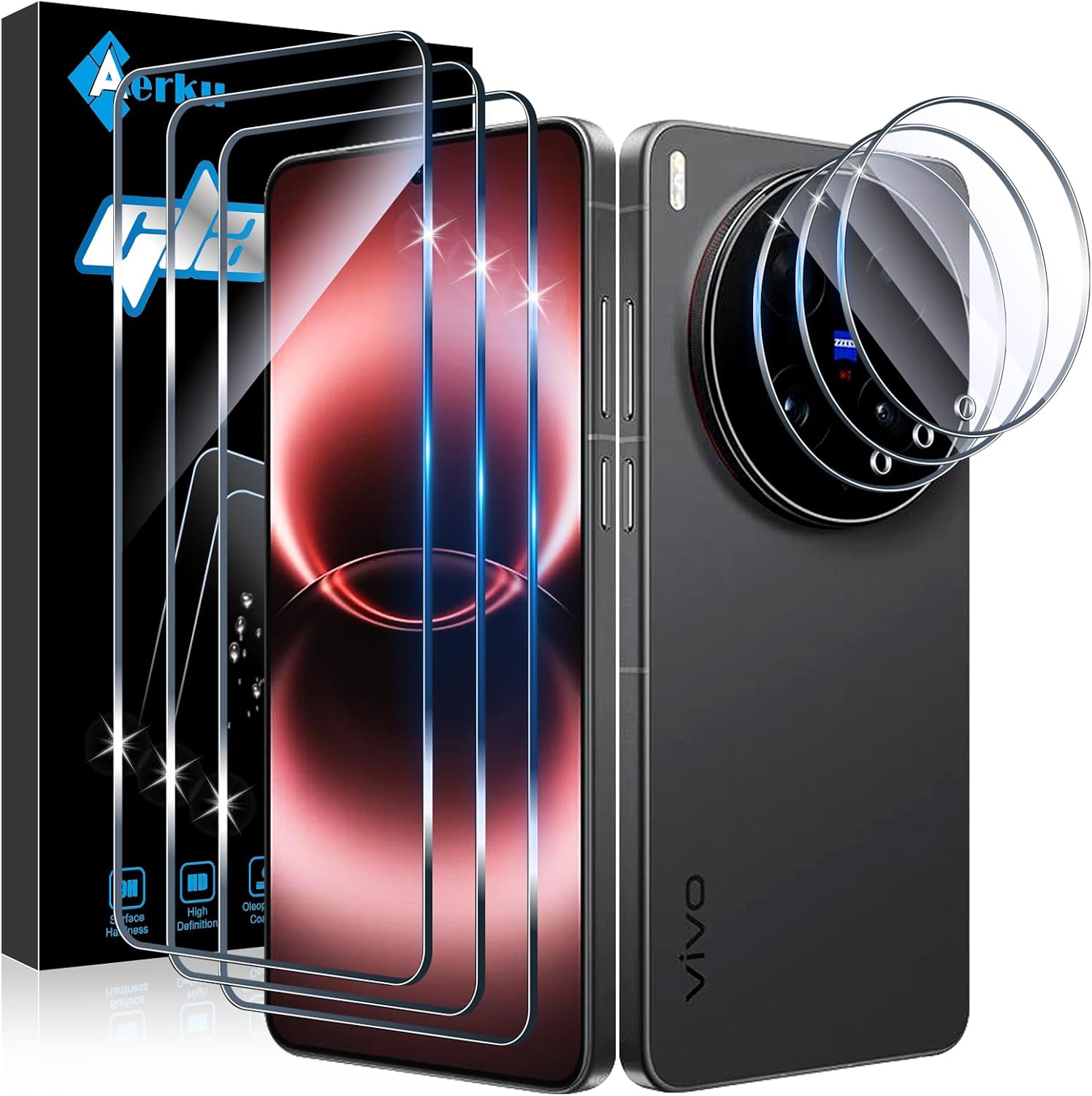 Aerku — proteção de ecrã e câmara para Vivo X300 Ultra