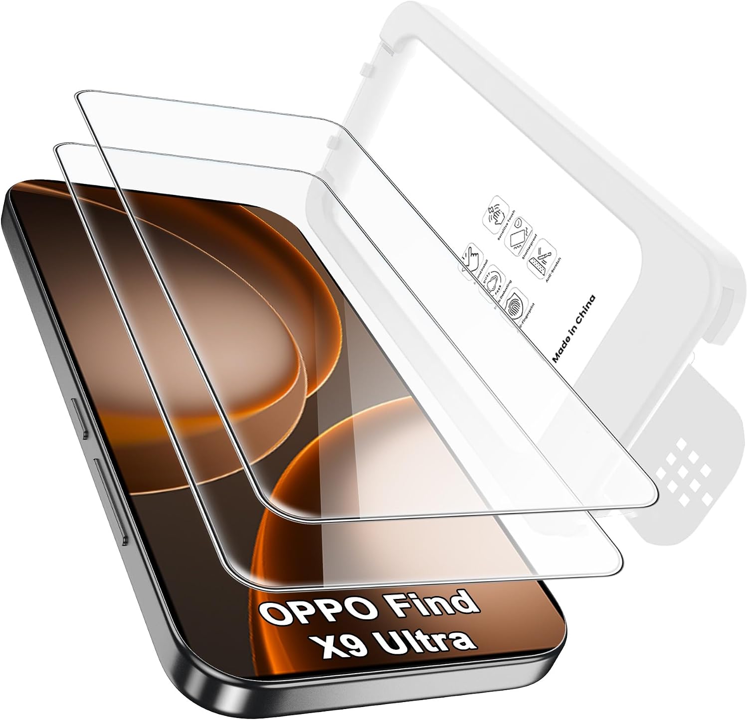 zZjoOoj protetor de vidro temperado para OPPO Find X9 Ultra