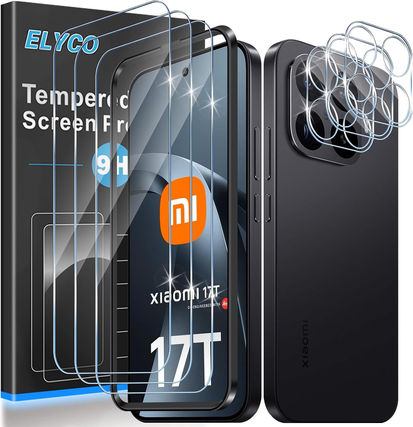 Cristal Templado para Xiaomi 17T, 3+3 Piezas