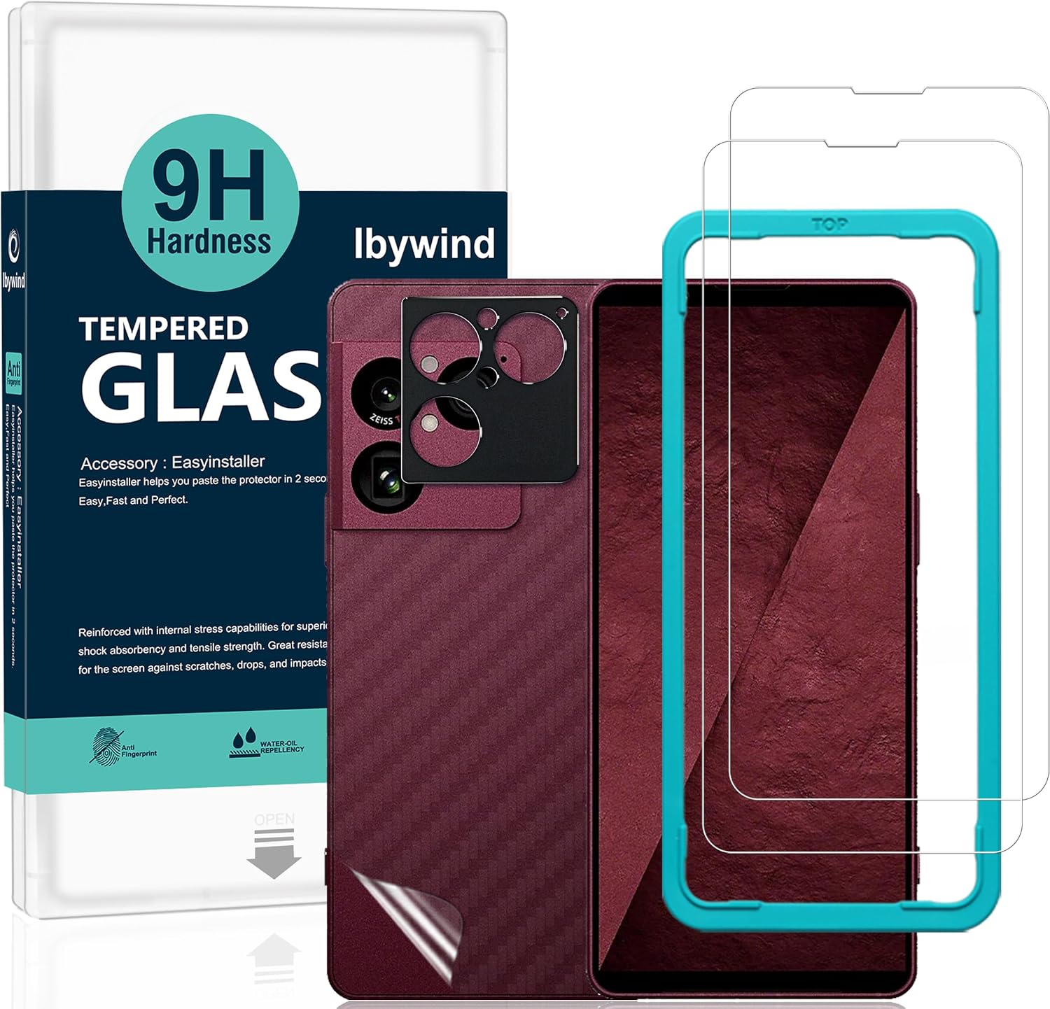 Ibywind Protector de Pantalla para Sony Xperia 1 VIII 5G,2 Piezas Dureza 9H Cristal Templado y Protector de Lente de Cámara,Fácil de Instalar,Compatible Detector Huellas,Anti Arañazos,Sin Burbujas