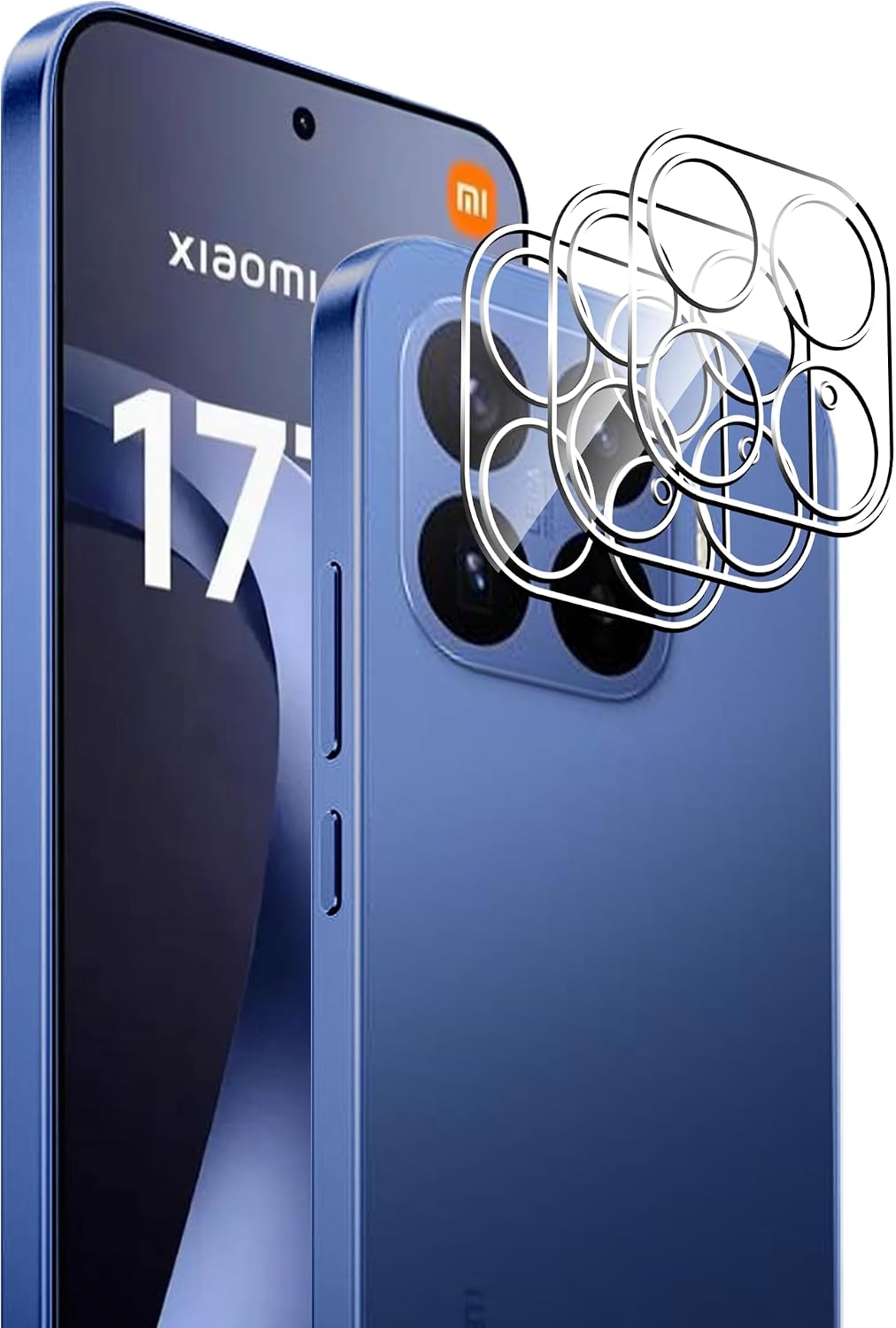 3 Piezas Protector de cámara para Xiaomi 17T Pro 5G, protector de Lente Antirrayas HD, Protector de Pantalla de Protección de Cámara Trasera, [HD Clear] [Sin Burbujas]
