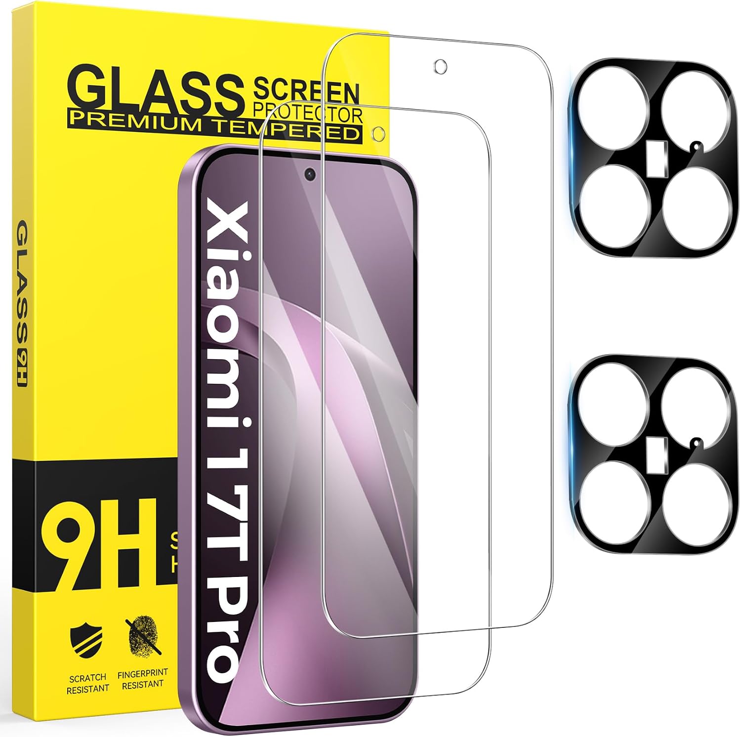2+2 Unidades Protector Pantalla y Lente Cámara Para Xiaomi 17T Pro