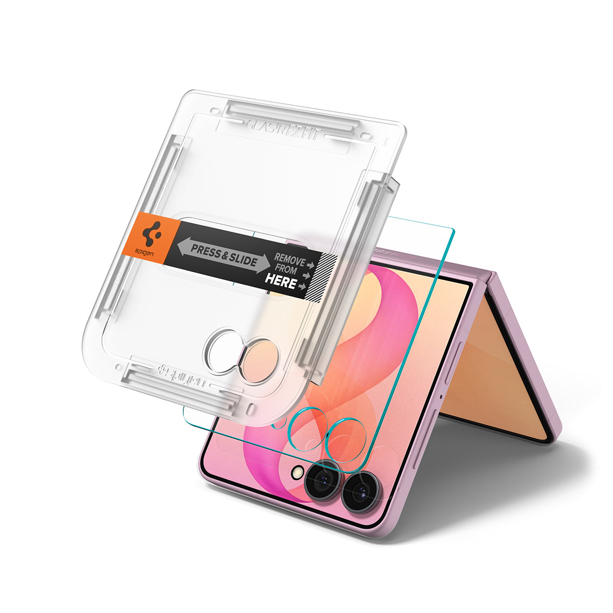 Spigen EZ Fit Protector Antirreflejos [2 Pack] para Samsung Galaxy Z Flip 8