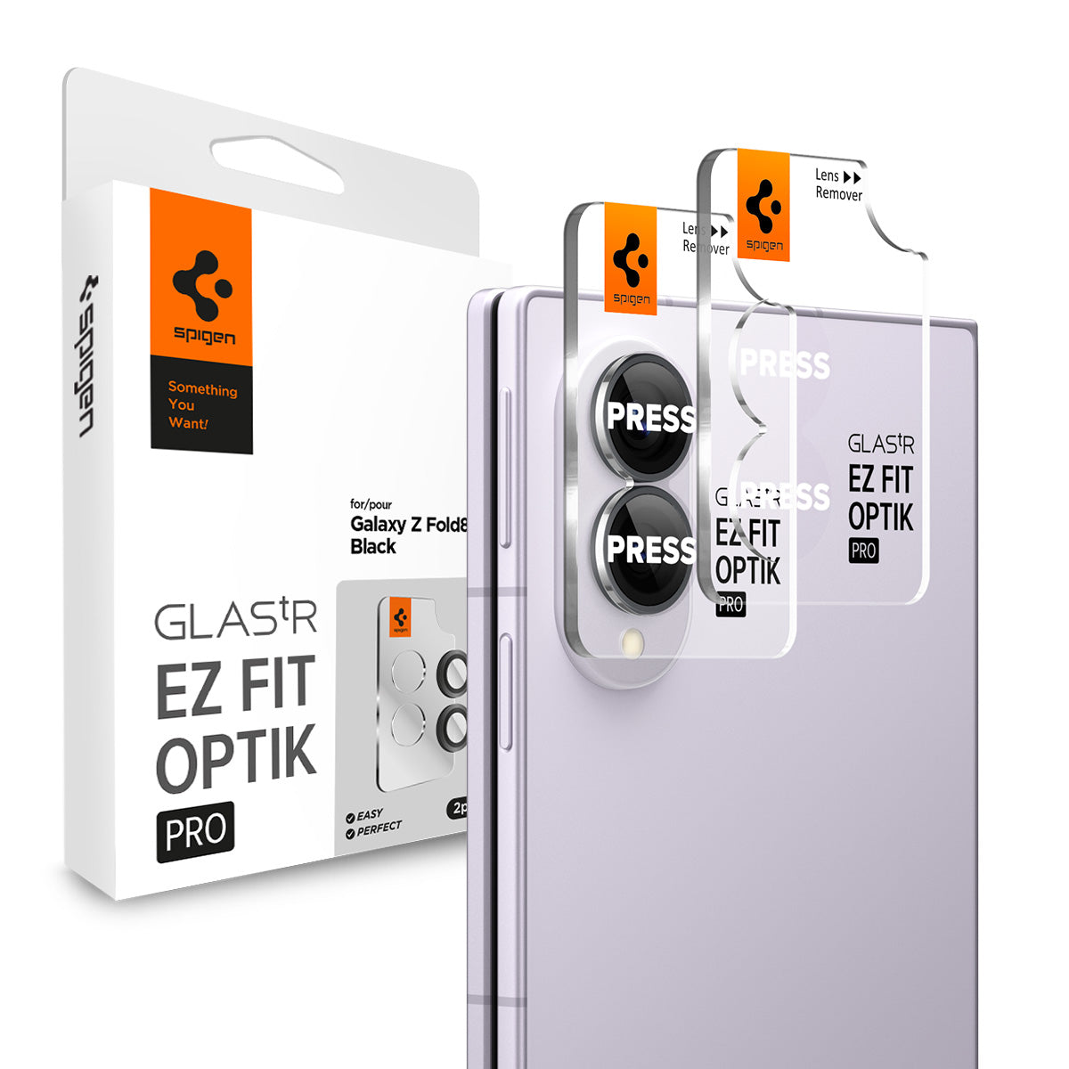 Spigen Optik Pro Protector Cámara [2 Unidades] para Samsung Galaxy Z Fold 8