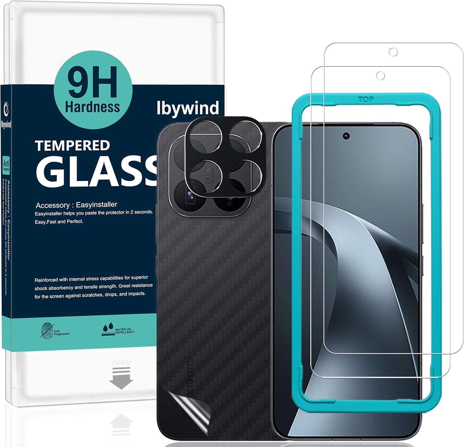 Ibywind Protector de Pantalla para Xiaomi 17T Pro 5G,2 Piezas Dureza 9H Cristal Templado y Protector de Lente de Cámara,Fácil de Instalar,Compatible Detector Huellas,Anti Arañazos,Sin Burbujas
