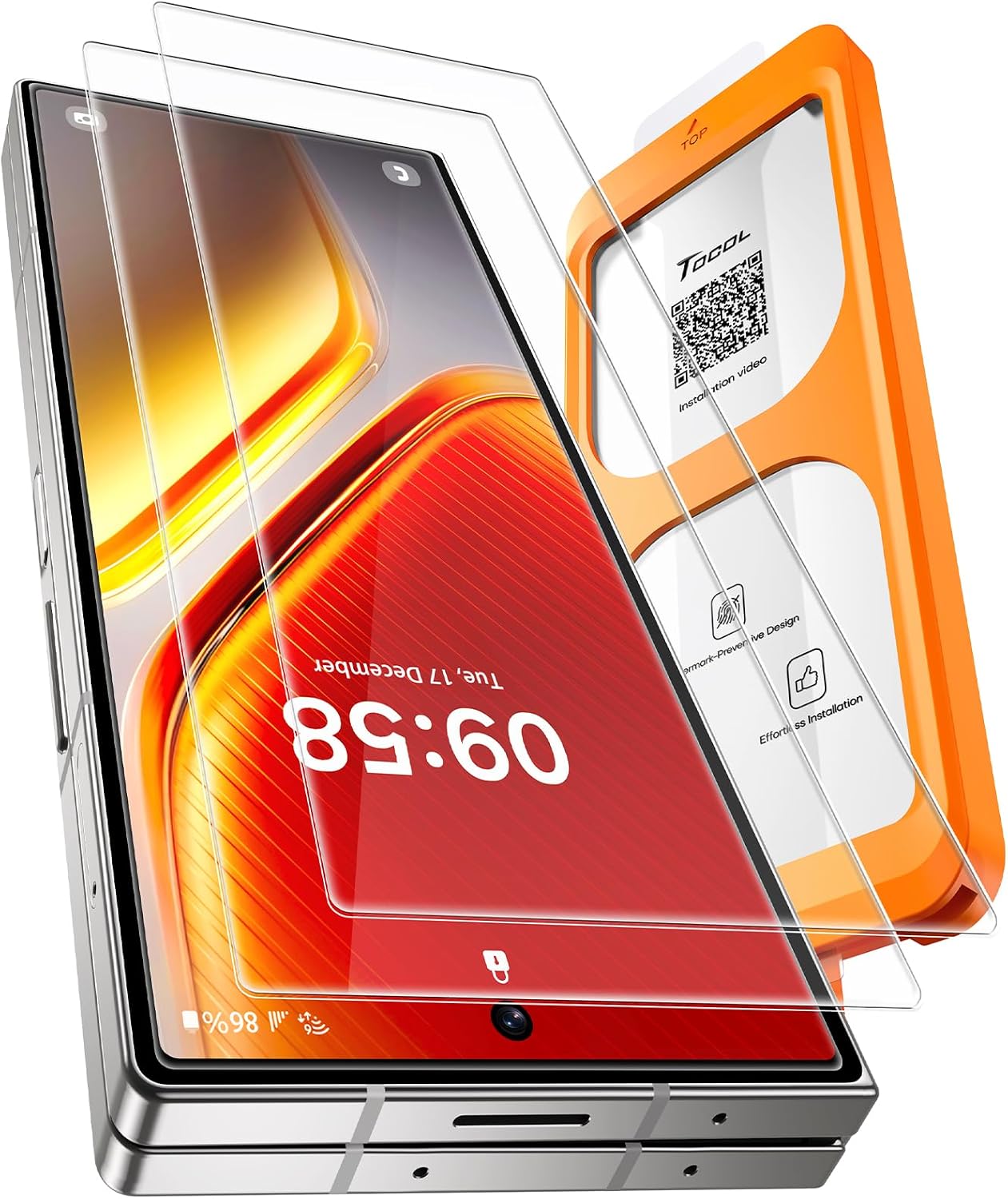 TOCOL Protector Pantalla para Samsung Galaxy Z Fold 8 Ultra, Sin Burbujas