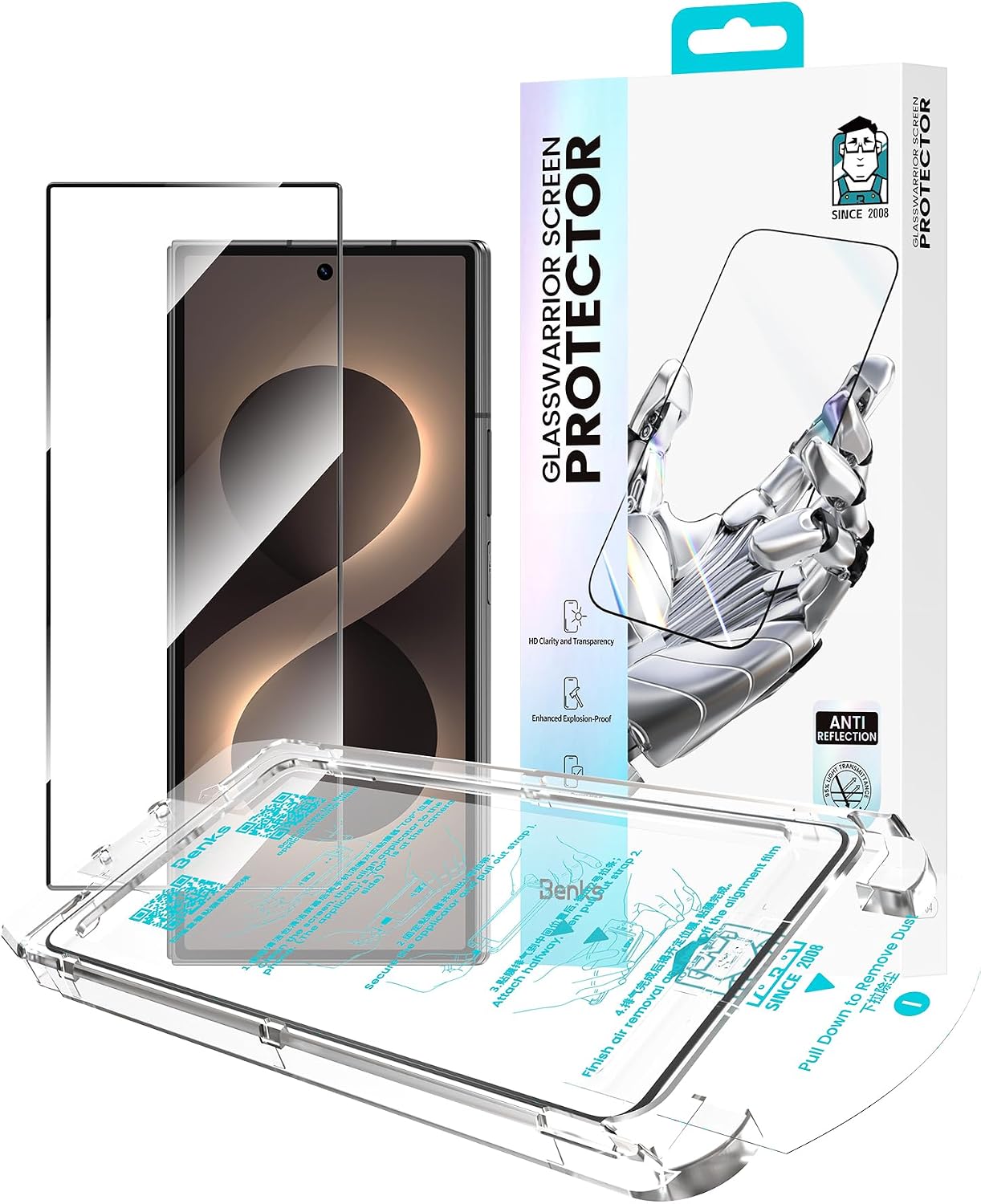 BENKS GlassWarrior AR Protectores de Pantalla para Samsung Z Fold 8 Ultra