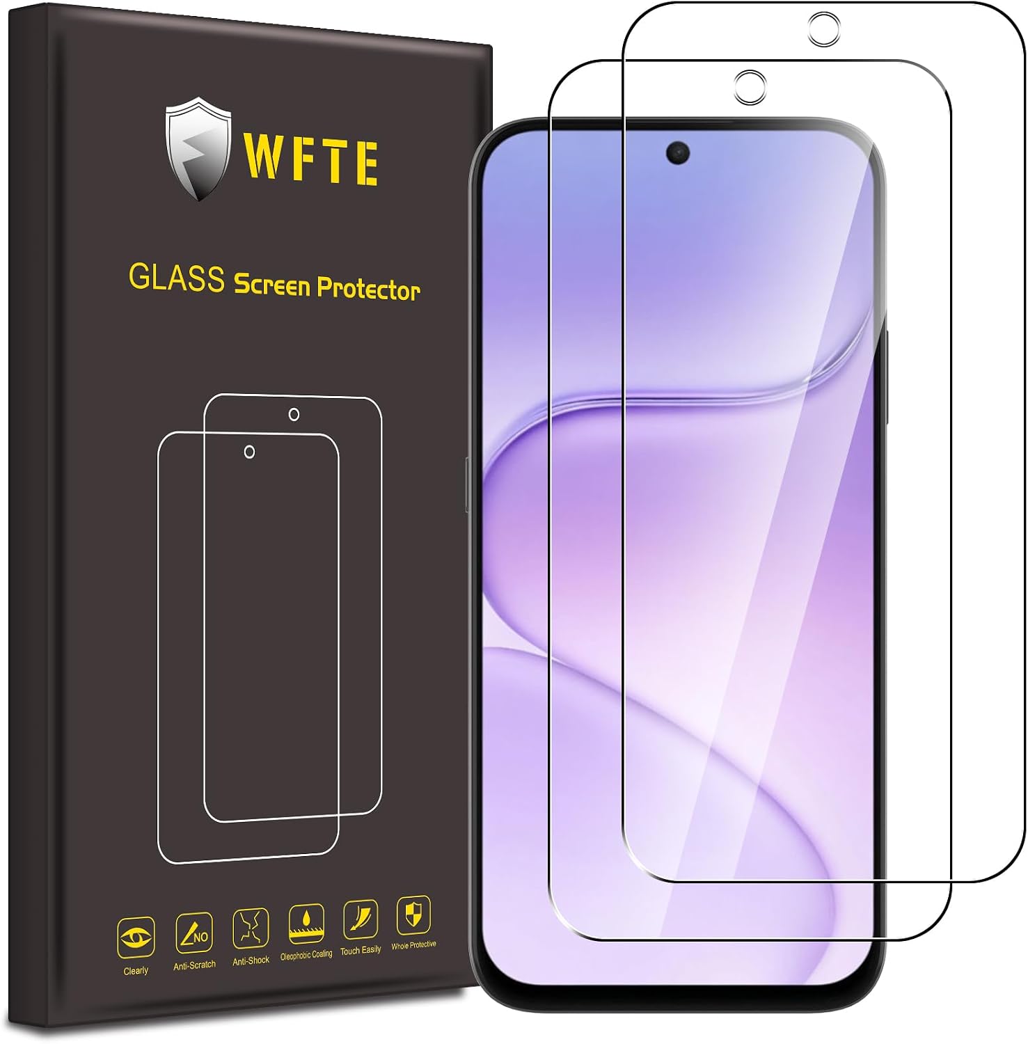 WFTE — Protetor de vidro temperado para HONOR 600 Smart 5G
