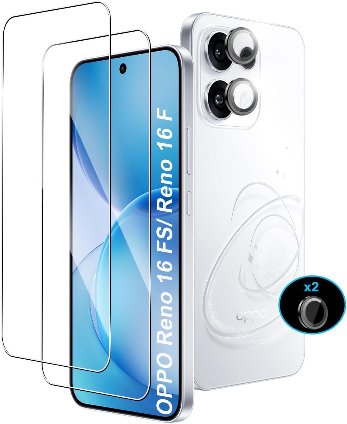 Afikyutu protetor de vidro temperado com filtro de privacidade para OPPO Reno16 F 5G / OPPO Reno16 FS 5G