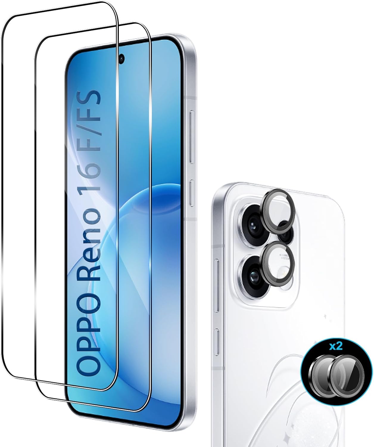 Wookfiss protetor de vidro temperado para OPPO Reno16 F 5G / OPPO Reno16 FS 5G