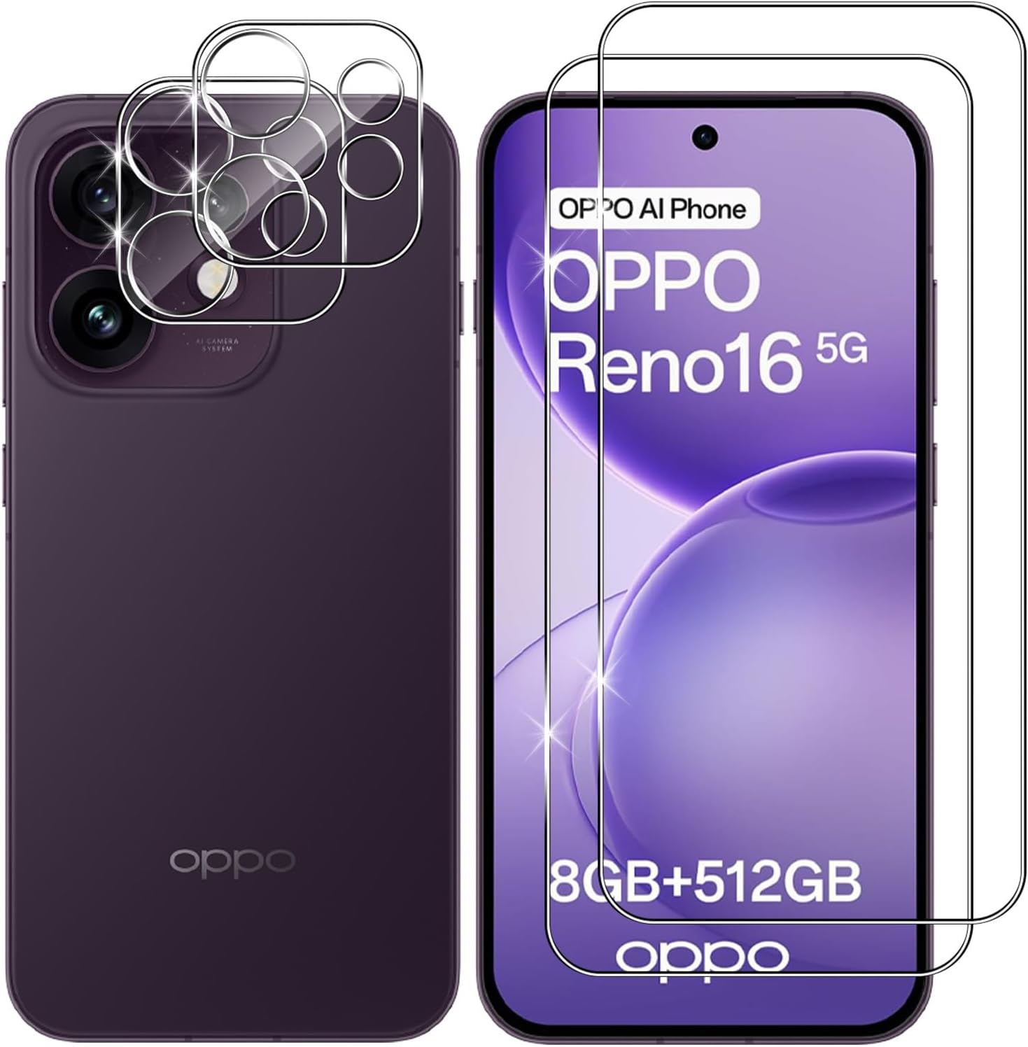 Lutree protetor de vidro temperado para OPPO Reno16 5G