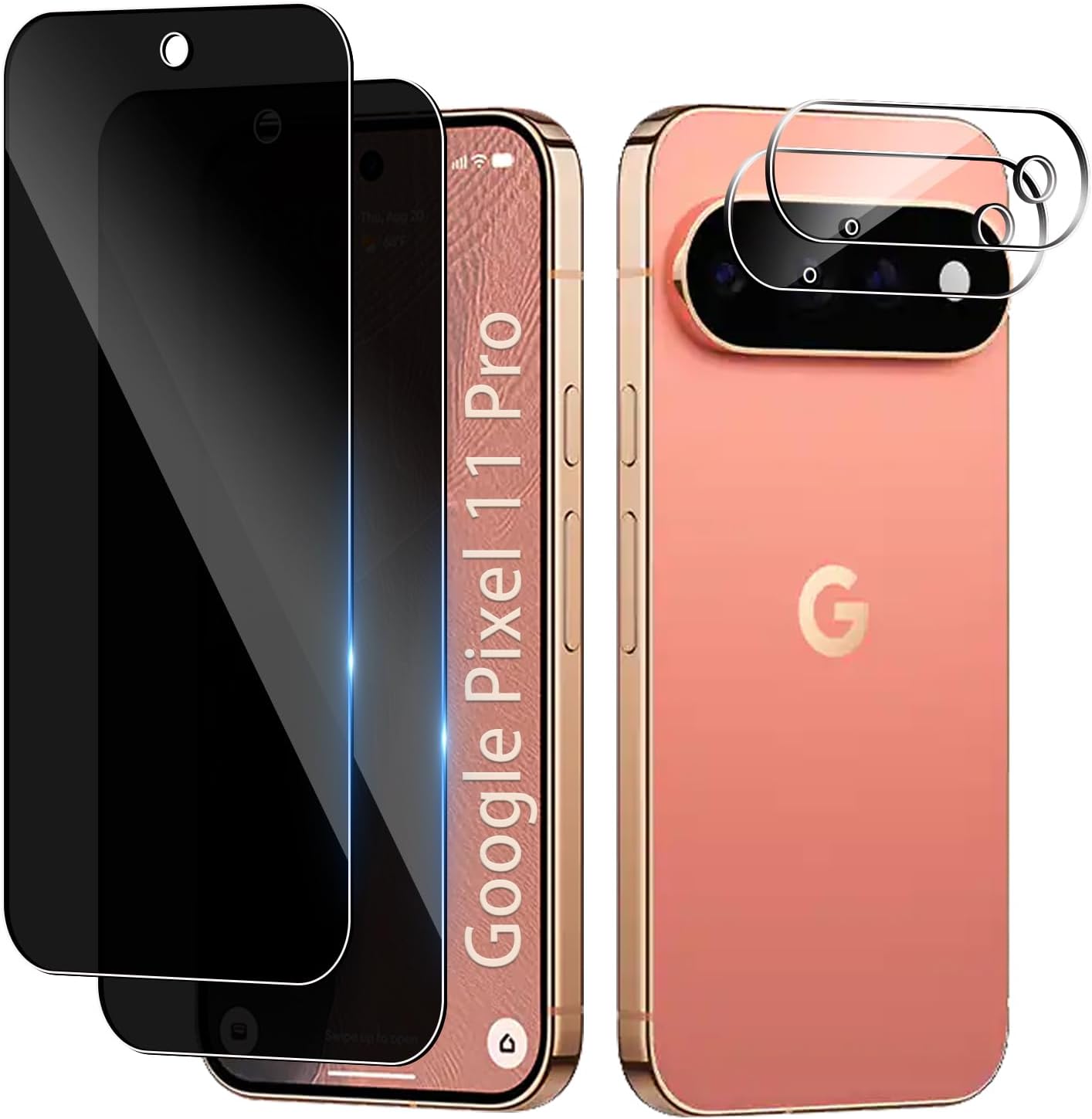 Bihizei — Protetor de vidro temperado para Google Pixel 11 Pro (privacidade)
