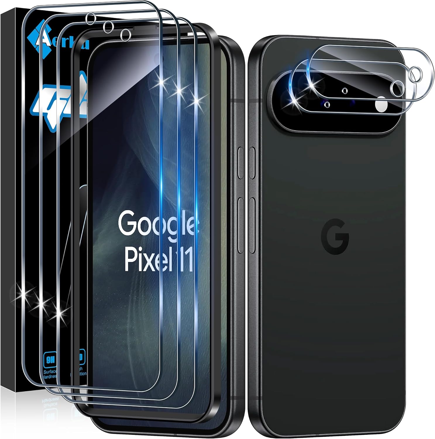 Aerku — Protetor de vidro temperado para Google Pixel 11