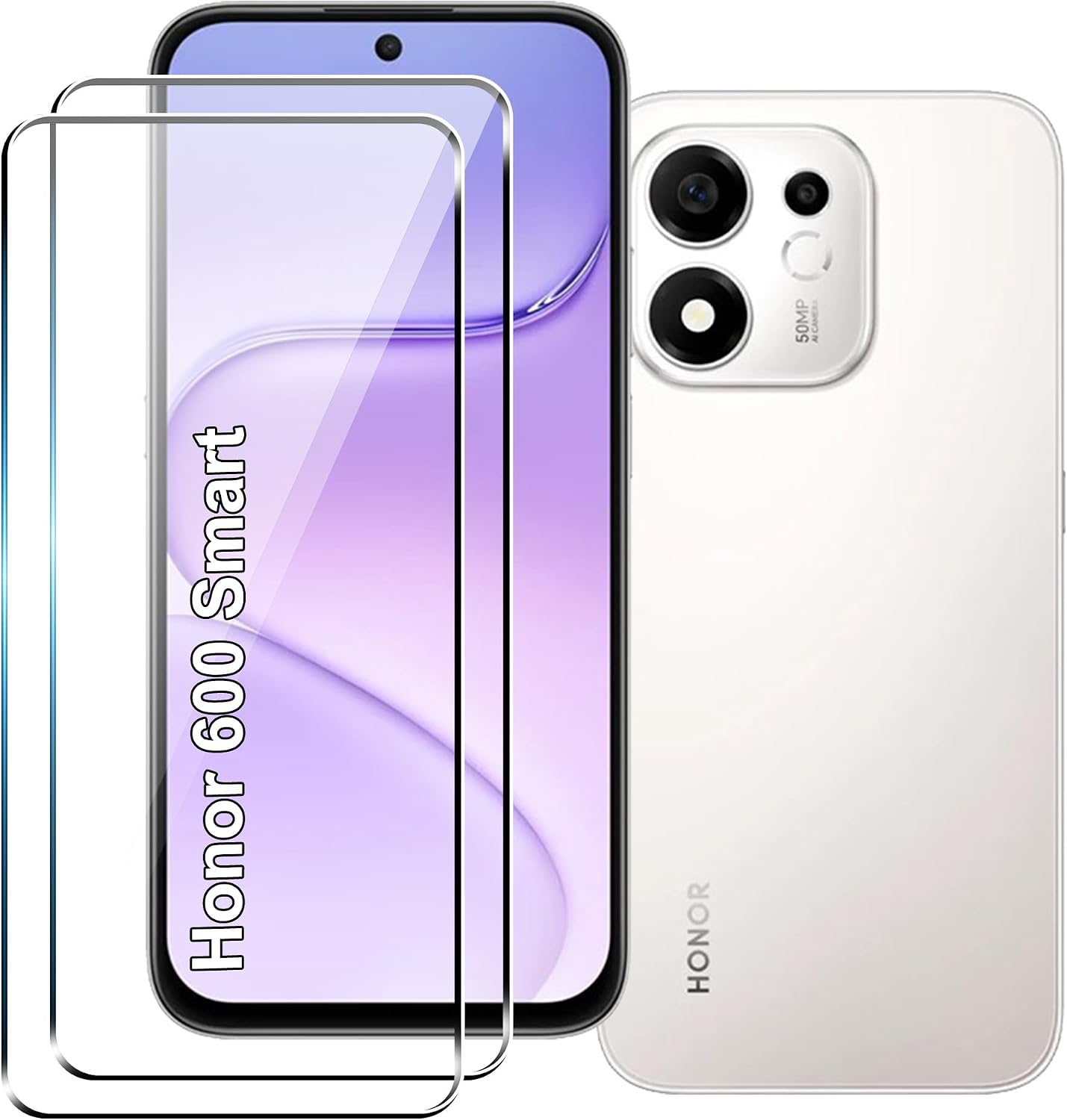 QUSRTMUE — Protetor de vidro temperado para HONOR 600 Smart 5G