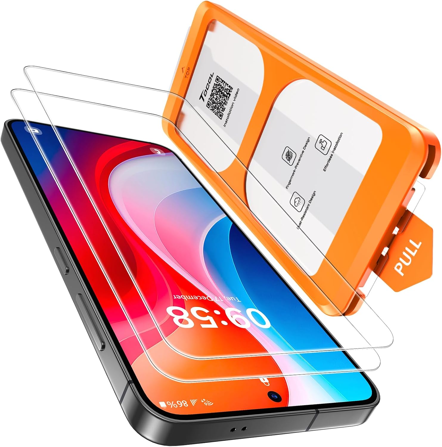 TOCOL Protector Pantalla para Samsung Galaxy S26 FE, Instalación Fácil