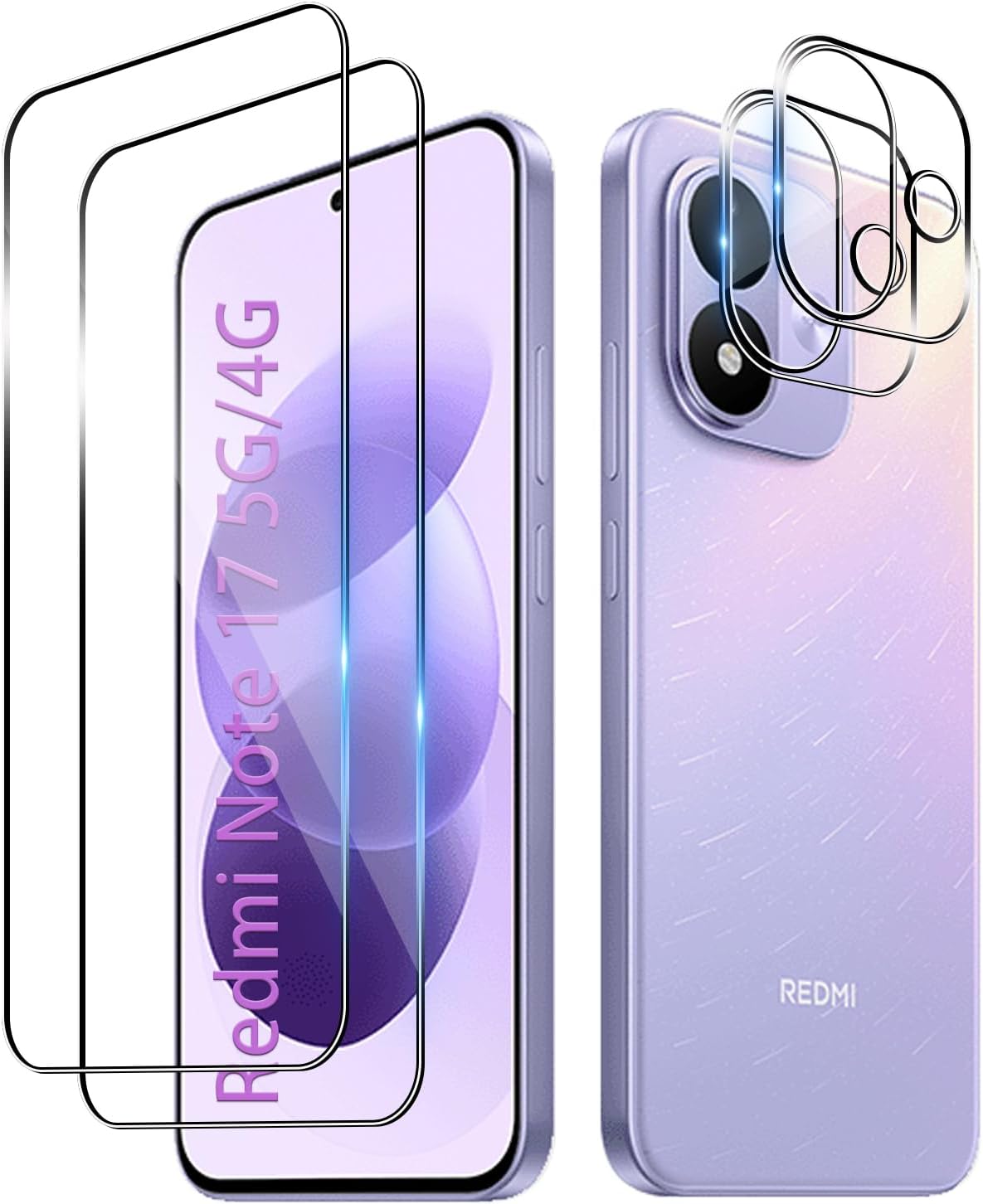 Protector de Pantalla para Xiaomi Redmi Note 17 5G/4G, Vidrio Templado