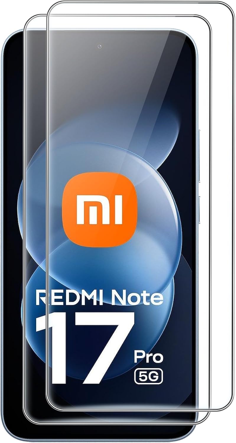 Fitudoos para Xiaomi Redmi Note 17 Pro 5G Cristal Templado Protector de Pantalla[2 Piezas], [9H Dureza] [Resistente a Arañazos].