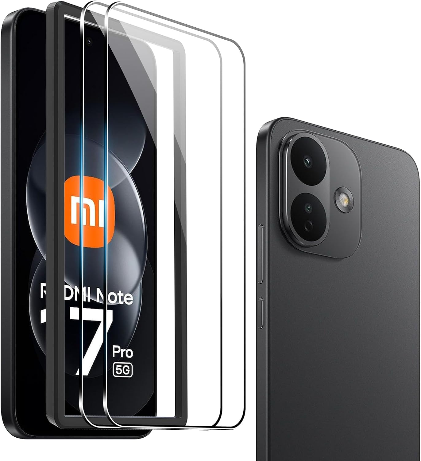 Cristal Templado para Xiaomi Redmi Note 17 Pro/Redmi Note 17 Pro Max 5G Protector de Pantalla Vidrio Templado, Sin Burbujas, Dureza 9H, Resistente a Arañazos