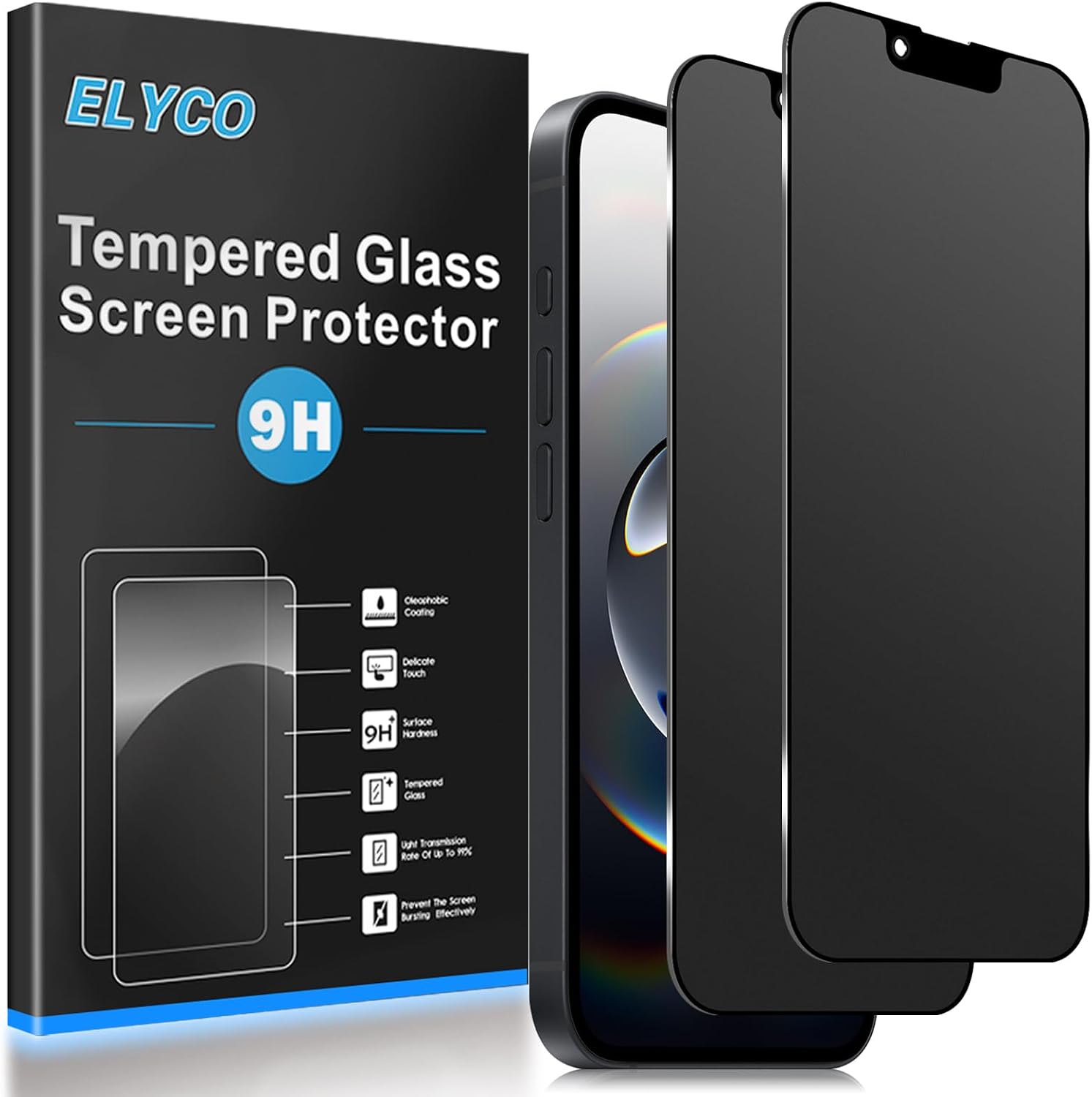 ELYCO — Protetor de vidro temperado para Apple iPhone 17e (privacidade)