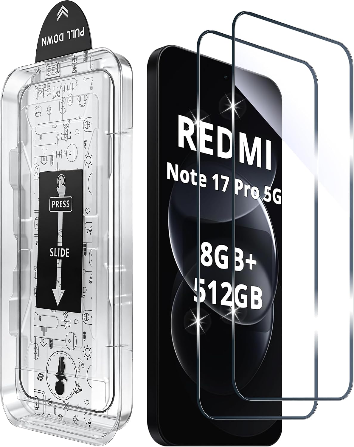 Aerku 2 Piezas Protector de Pantalla para Xiaomi Redmi Note 17 Pro 5G