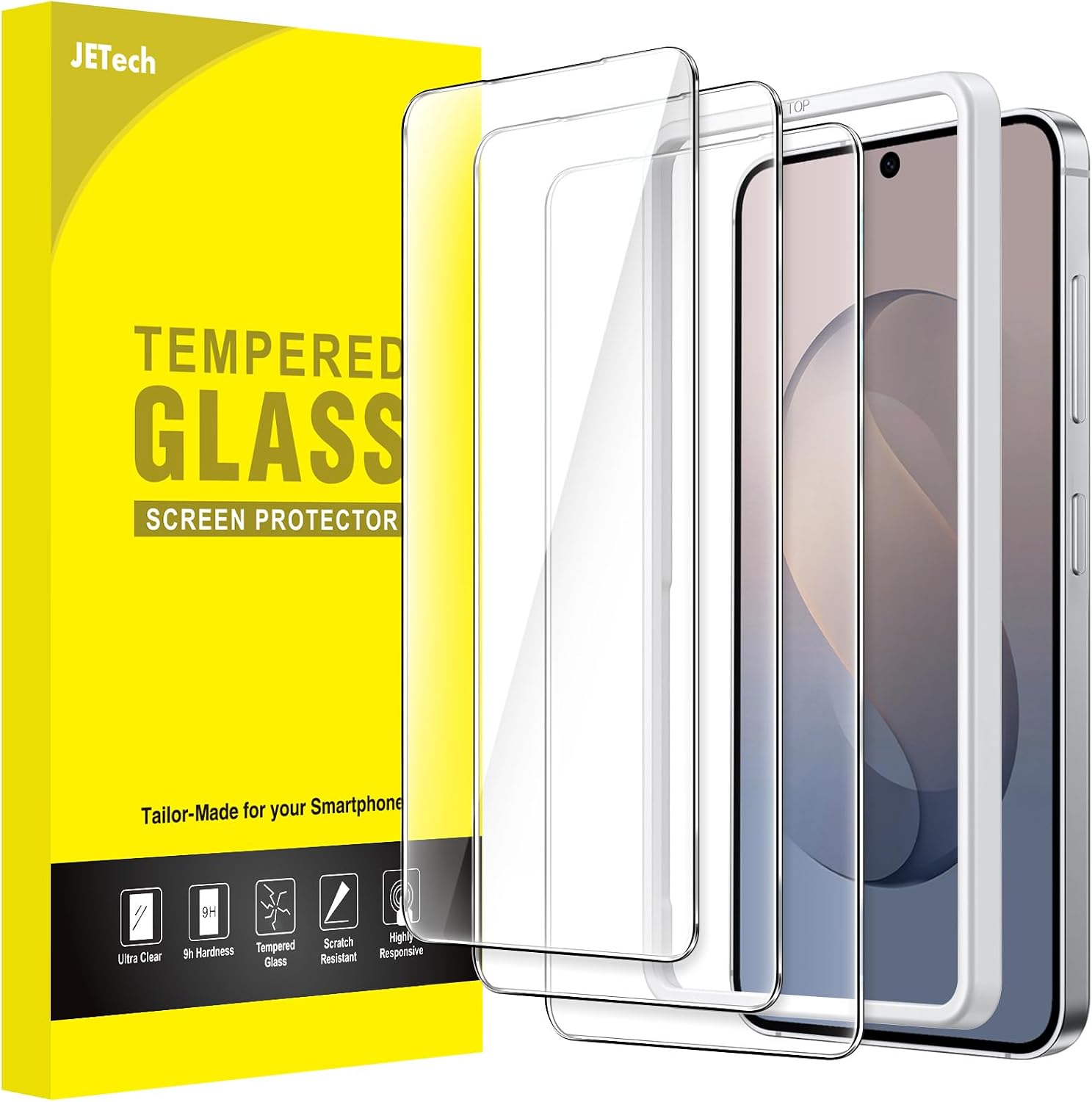 JETech Protector Pantalla para Samsung Galaxy S26 FE, 3 Unidades
