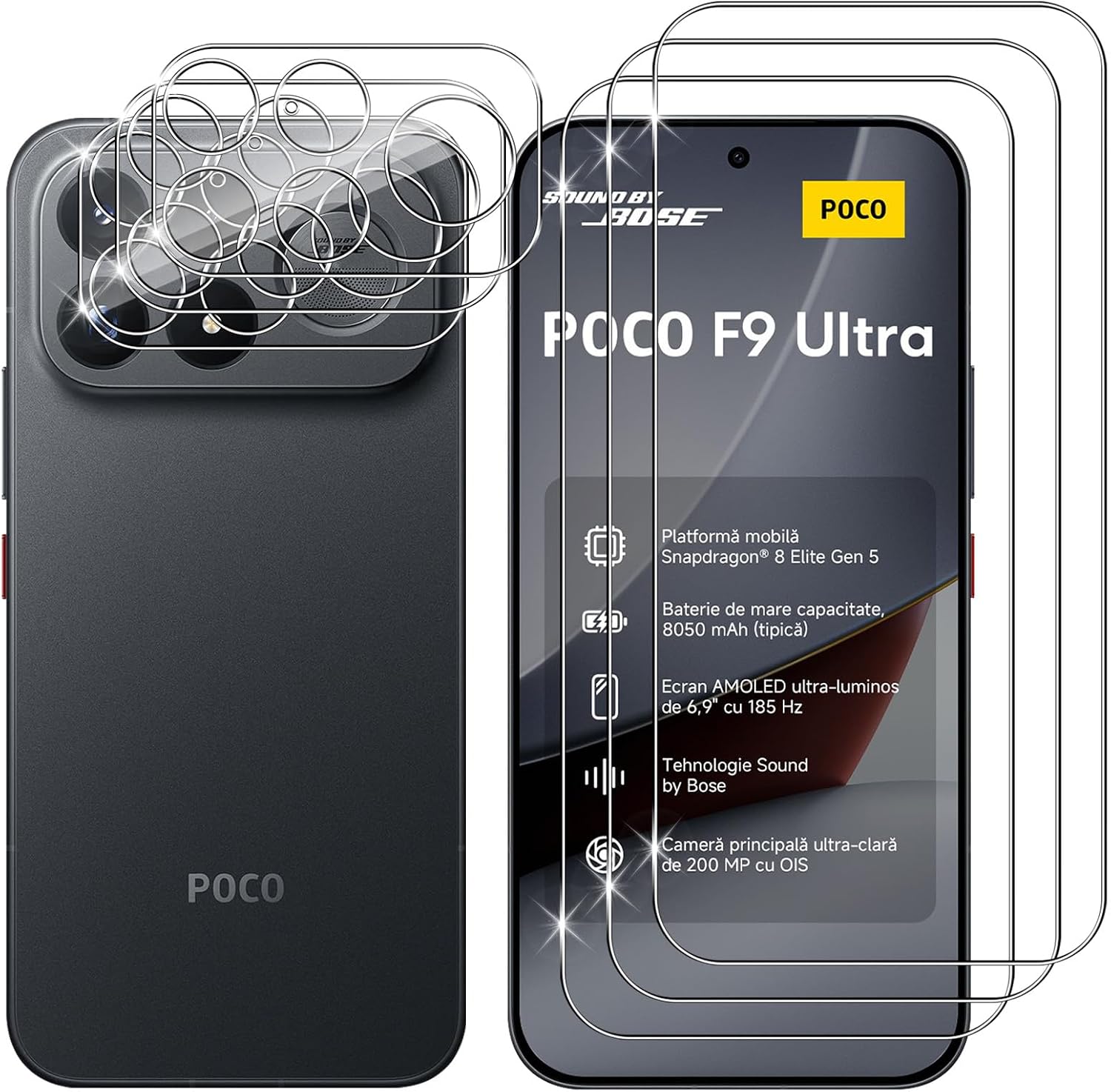 Lutree protetor de vidro temperado para POCO F9 Ultra