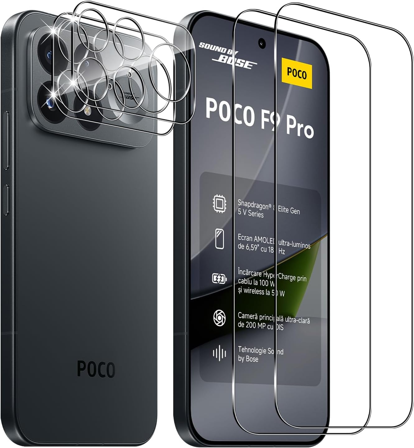 Holilo protetor de vidro temperado para POCO F9 Pro — transparente