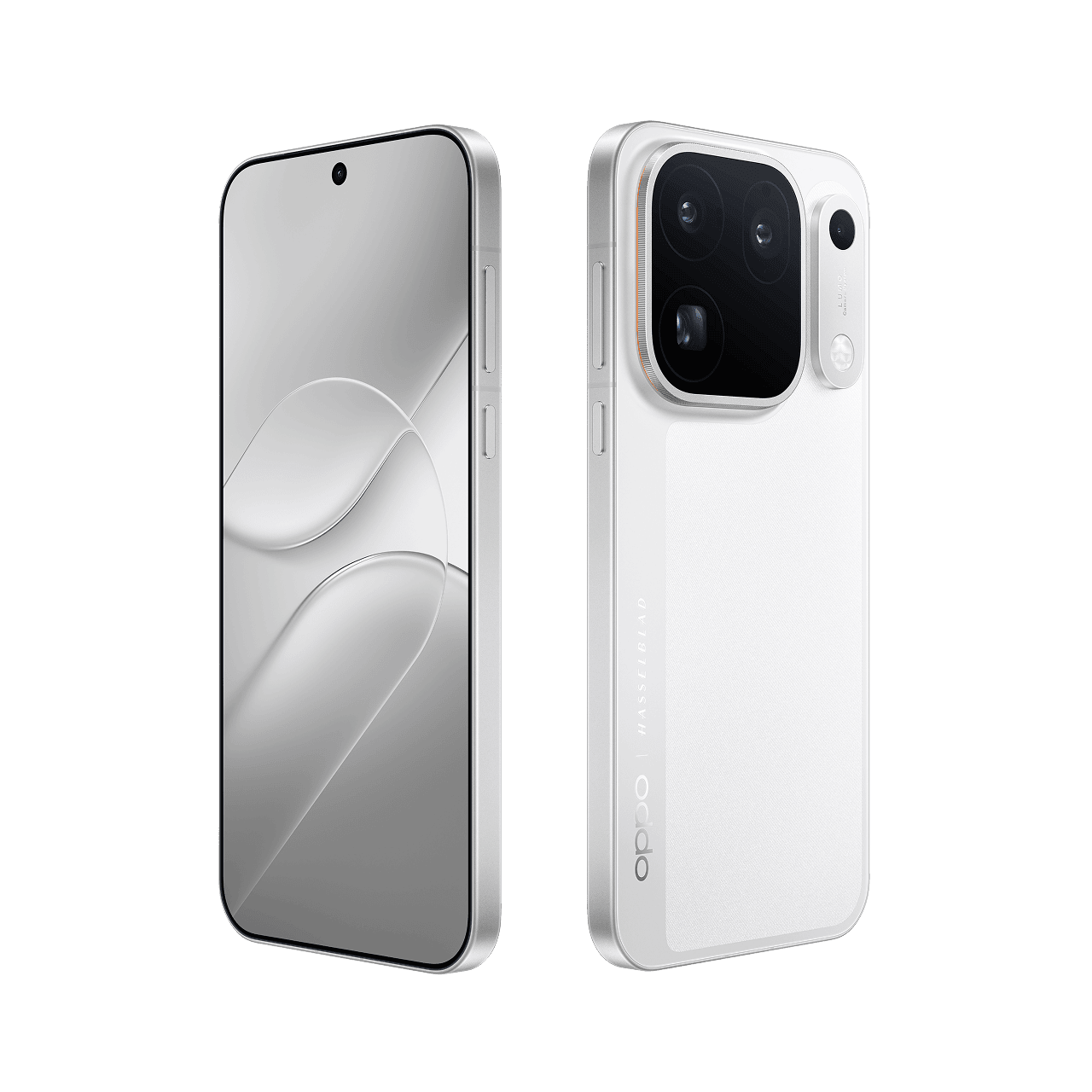 OPPO Find X10 Pro Max Branco Lunar — vista oblíqua, imagem oficial